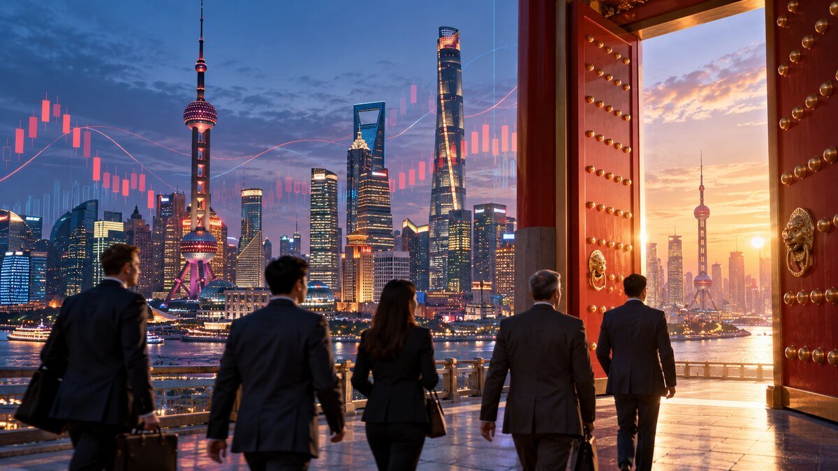 PBOC Janji Buka Pasar Keuangan China Lebih Luas bagi Investor Asing 1 Ilustrasi pusat keuangan China dan investasi global