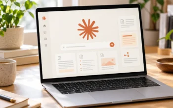 Claude Haiku 5.5 Dirilis, Harga Token Turun hingga 90 Persen 7 Ilustrasi AI laptop dengan simbol Claude dan kartu dokumen digital