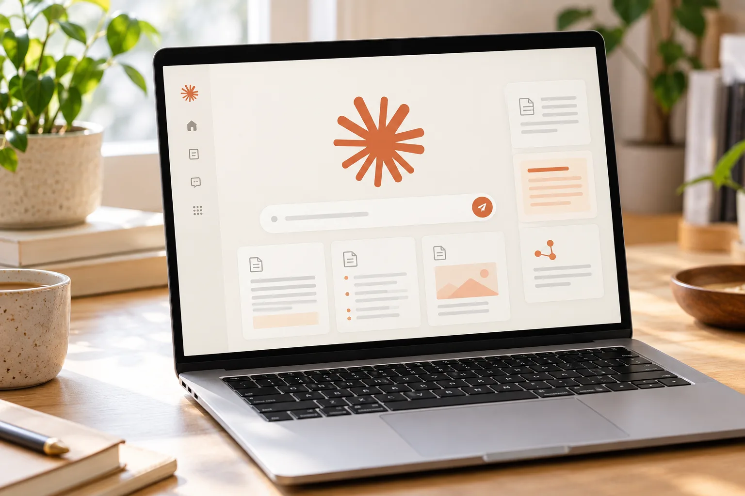 Claude Haiku 5.5 Dirilis, Harga Token Turun hingga 90 Persen 1 Ilustrasi AI laptop dengan simbol Claude dan kartu dokumen digital