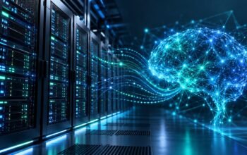 DeepSeek Rilis V4.1-Flash-1017, Fokus pada Efisiensi Agen AI dan Coding 6 Ilustrasi pusat data untuk model AI DeepSeek V4.1 Flash 1017