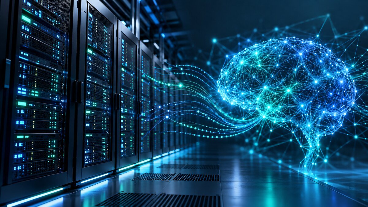 DeepSeek Rilis V4.1-Flash-1017, Fokus pada Efisiensi Agen AI dan Coding 1 Ilustrasi pusat data untuk model AI DeepSeek V4.1 Flash 1017