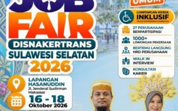 Job Fair Sulsel 2026 di Lapangan Hasanuddin, Makassar