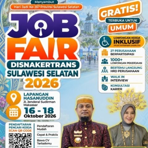Job Fair Sulsel 2026 di Lapangan Hasanuddin, Makassar