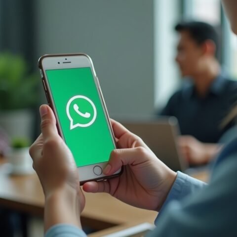 Telanjur Transfer karena WhatsApp Dibajak? Ini Langkah Melapor ke IASC 11 Ilustrasi ponsel WhatsApp untuk edukasi pencegahan dan pelaporan penipuan