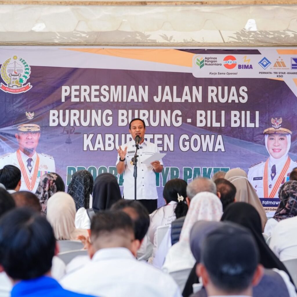 Gubernur Andi Sudirman Resmikan Jalan Burung-Burung–Bili-Bili Panjang 6,95 Kilometer di Gowa