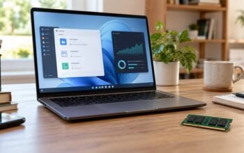 Microsoft Klaim Windows 11 Lebih Responsif, Ini Batas Pengujiannya 5 Laptop tanpa merek dengan antarmuka sistem abstrak dan modul memori