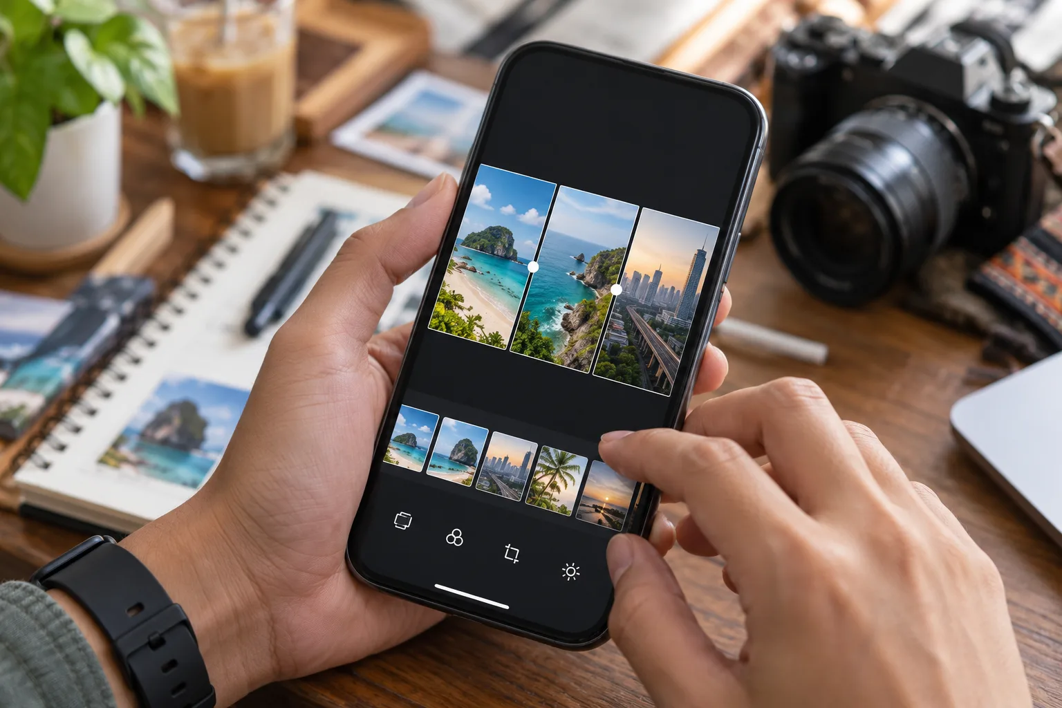 Instagram Edits Kini Bisa Bikin Carousel Foto dan Video, Hadir Dulu di iOS 1 Ilustrasi penyuntingan carousel foto pada layar ponsel