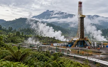 PGEO Percepat Pengeboran Lima Sumur Panas Bumi di Tiga Wilayah 5 Ilustrasi lokasi pengeboran panas bumi di kawasan pegunungan Indonesia