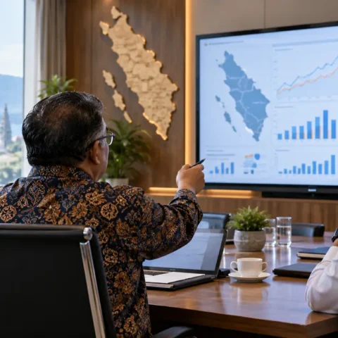 Ilustrasi rapat koordinasi ekonomi wilayah Sumatera Utara