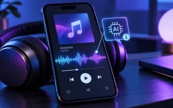 YouTube Music Mulai Memberi Label pada Lagu Buatan AI 3 Ilustrasi pemutar musik yang menampilkan penanda lagu buatan AI