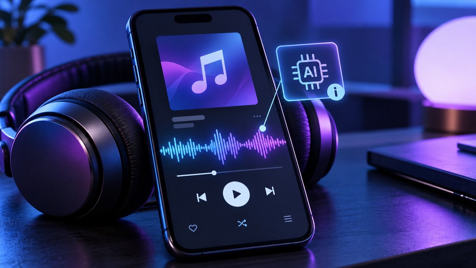 YouTube Music Mulai Memberi Label pada Lagu Buatan AI 1 Ilustrasi pemutar musik yang menampilkan penanda lagu buatan AI