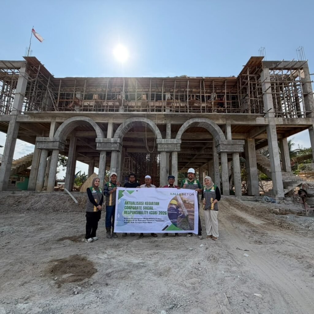 Kalla Beton Pasok Beton Ready Mix untuk Masjid Miftahul Firdaus di Kaltim