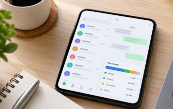 Cara Melihat Kontak yang Sering Dihubungi di WhatsApp 5 Ilustrasi daftar kontak dan penggunaan penyimpanan aplikasi pesan