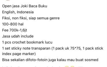 Layanan 'Joki Baca Buku' Menawarkan Bayaran hingga Rp1,6 Juta untuk Membuat Buku Terlihat Sudah Dibaca