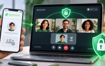 Ilustrasi fitur panggilan tamu WhatsApp melalui browser