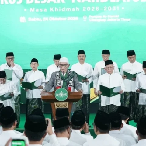PBNU 2026–2031 Dilantik di Jakarta, Miftachul Akhyar Pimpin Baiat