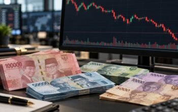 Rupiah Melemah ke Rp17.920 per Dolar AS pada 1 Oktober 2026 7 Ilustrasi uang rupiah dan grafik penurunan nilai tukar