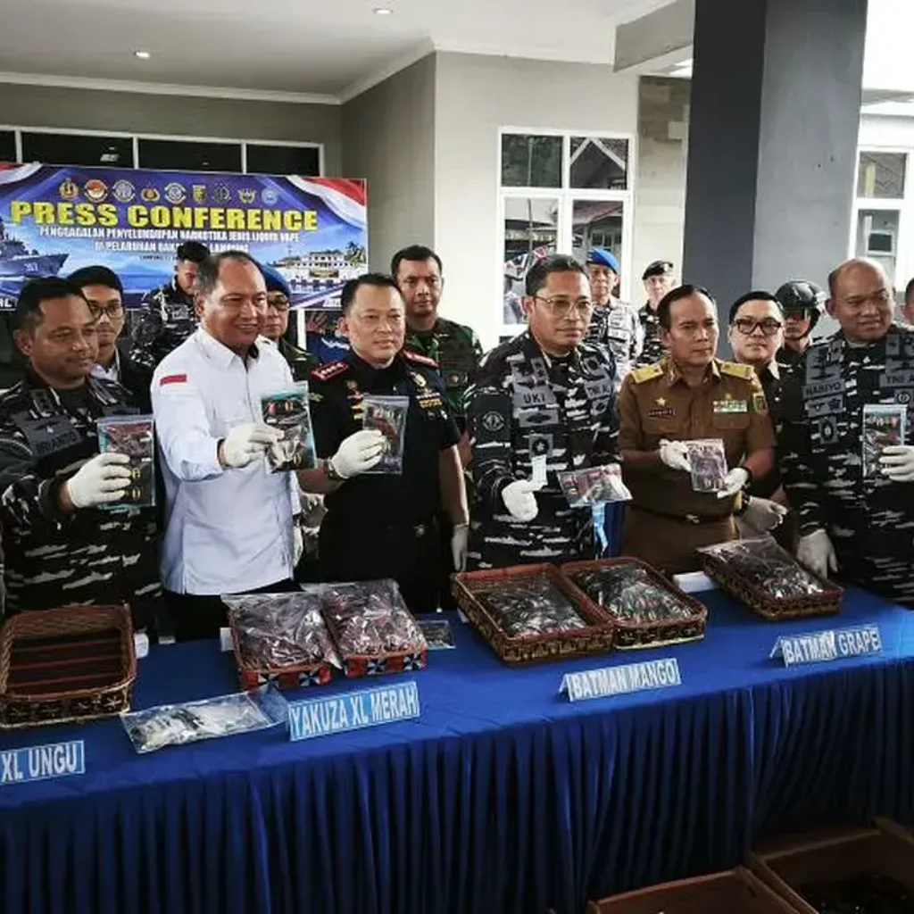 TNI AL Amankan 4.364 Kartrid Vape Diduga Berisi Narkotika